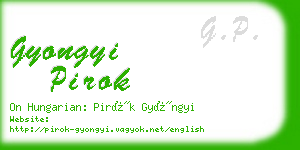 gyongyi pirok business card